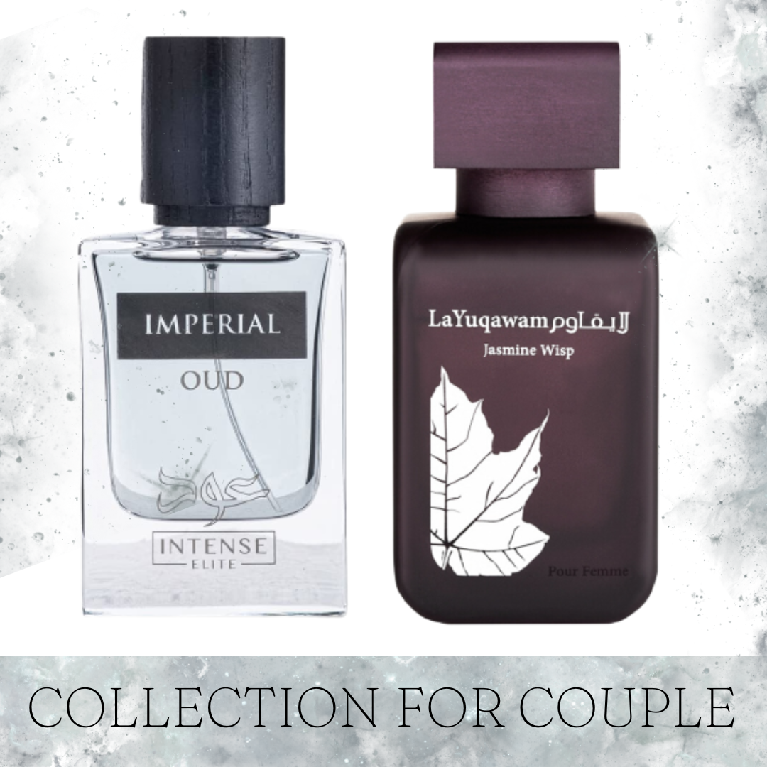 Couple Collection Set |Imperial Oud for Men EDP-90ML| & |La Yuqawam Jasmine Wisp for Women EDP-75ml(2.5 oz)| - Intense Oud