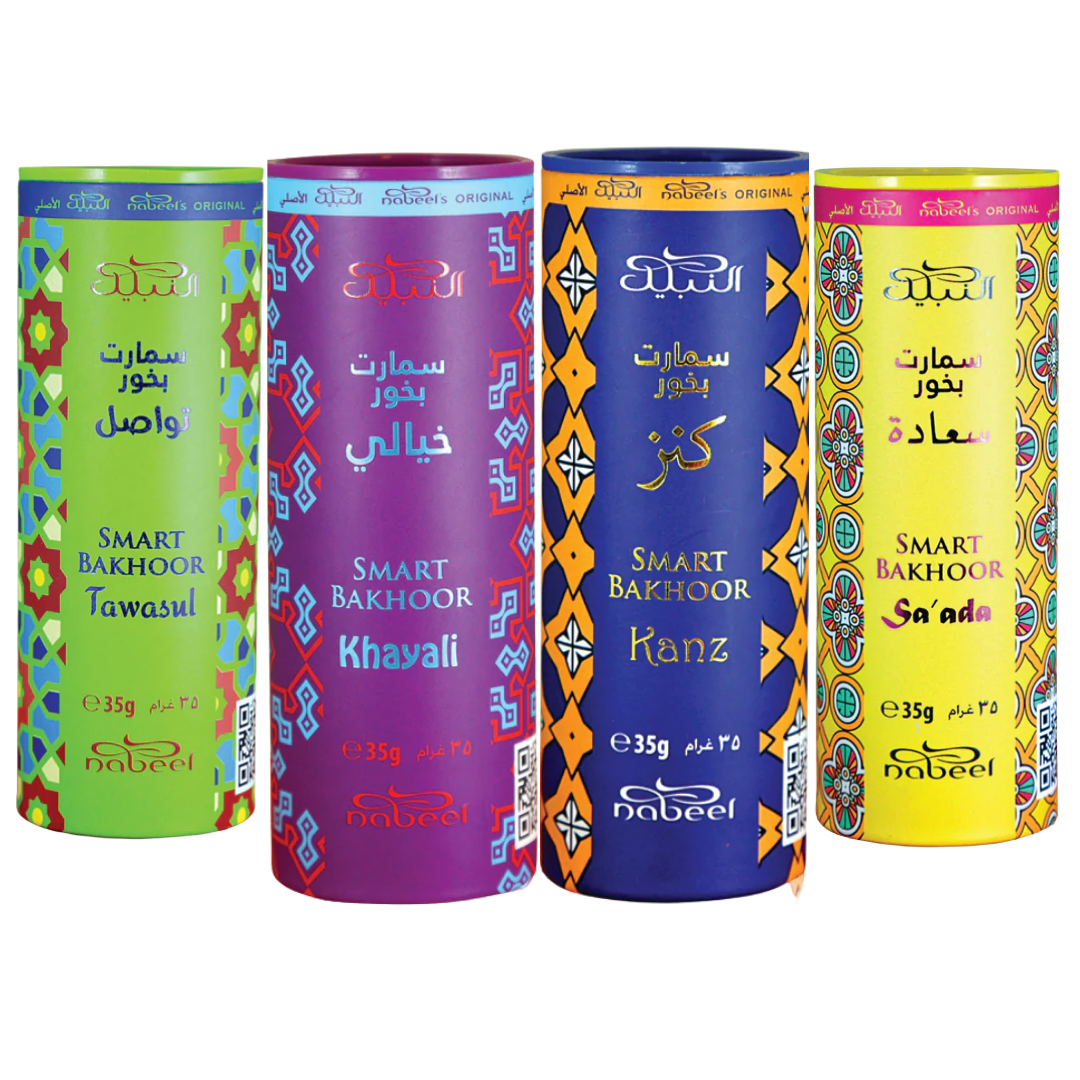 Variety 4 Pack Nabeel Bakhoor - Tawasul, Sa'ada, Kanz, & Khayali - 35GMS by Nabeel Perfumes - Intense Oud