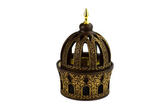 Calligraphy Style Closed Incense Bakhoor Burner - Golden - Intense oud