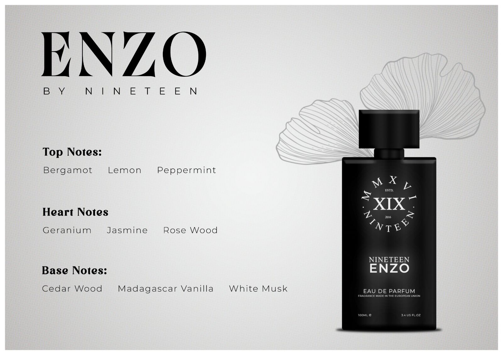 NINETEEN ENZO EDP-100ML(3.4oZ) BY NINETEEN - Intense Oud