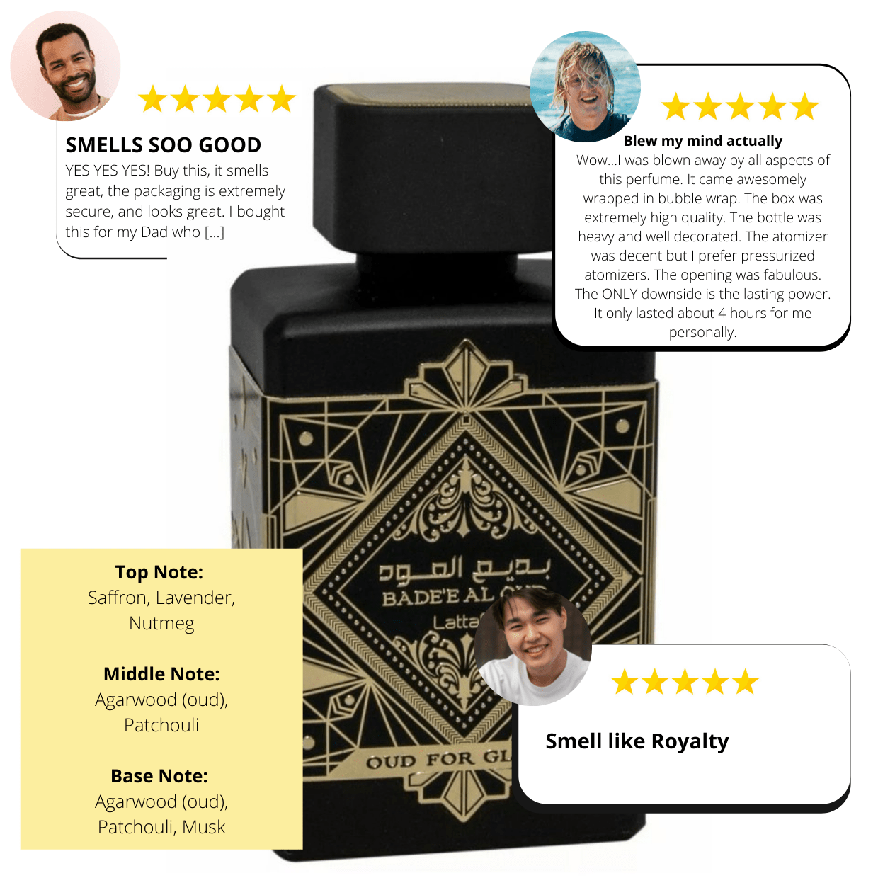 Trendy (3 Pcs) EDP | Men | Badee Al Oud, Shuhrah Men, Shaghaf Oud - Intense oud