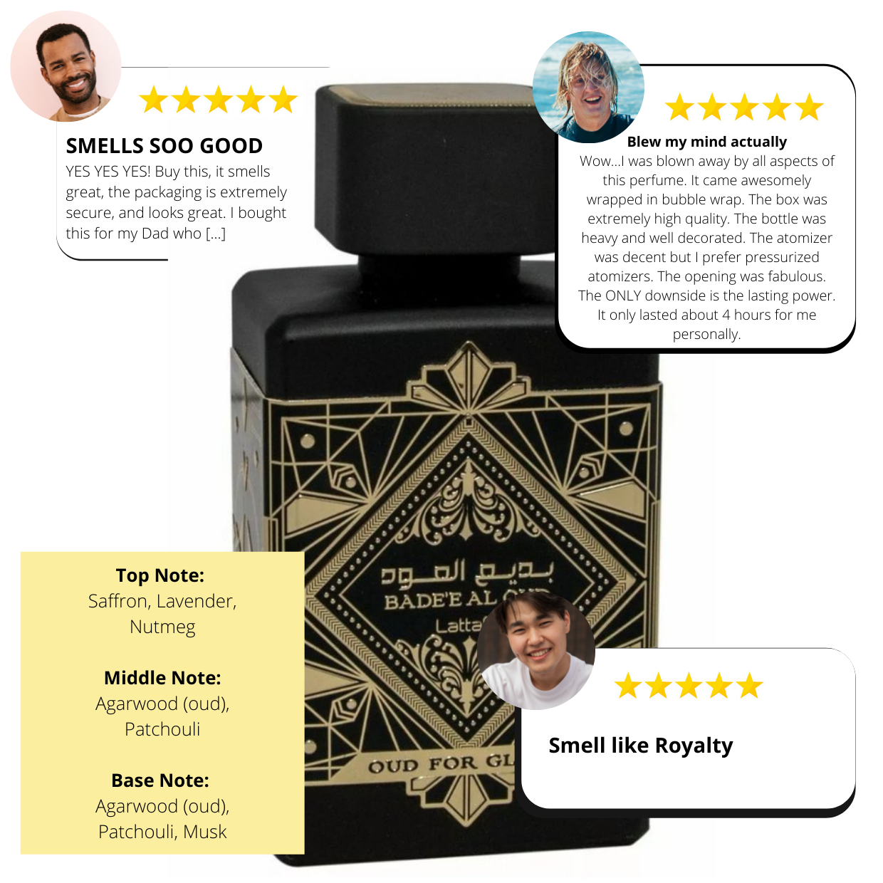 Top 3 Trending Perfumes Bundle - Badee Al Oud, Shuhrah Men, Shaghaf Oud - Intense oud