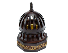 Classic Traditional Dome Style Closed Incense Bakhoor Burner - Brown - Intense oud