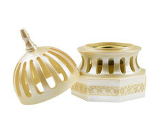 Classic Traditional Dome Style Closed Incense Bakhoor Burner - Beige - Intense oud