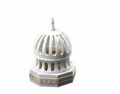 Classic Traditional Dome Style Closed Incense Bakhoor Burner - White - Intense oud