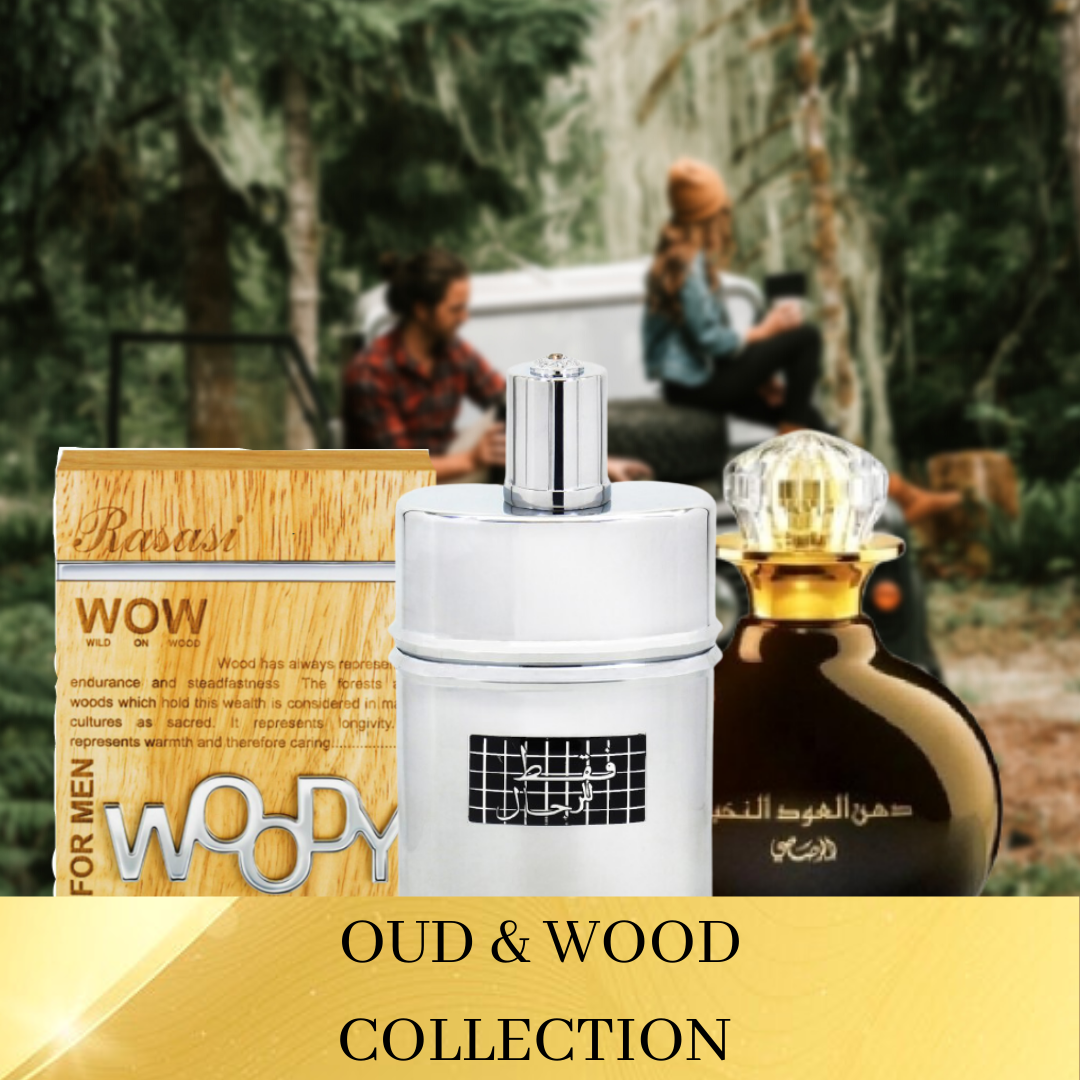 3 Oud & Wood Fragrances EDP Bundle- Woody, Dhan Al Oudh Al Nokhba, Faqat Lil Rijal - Intense Oud