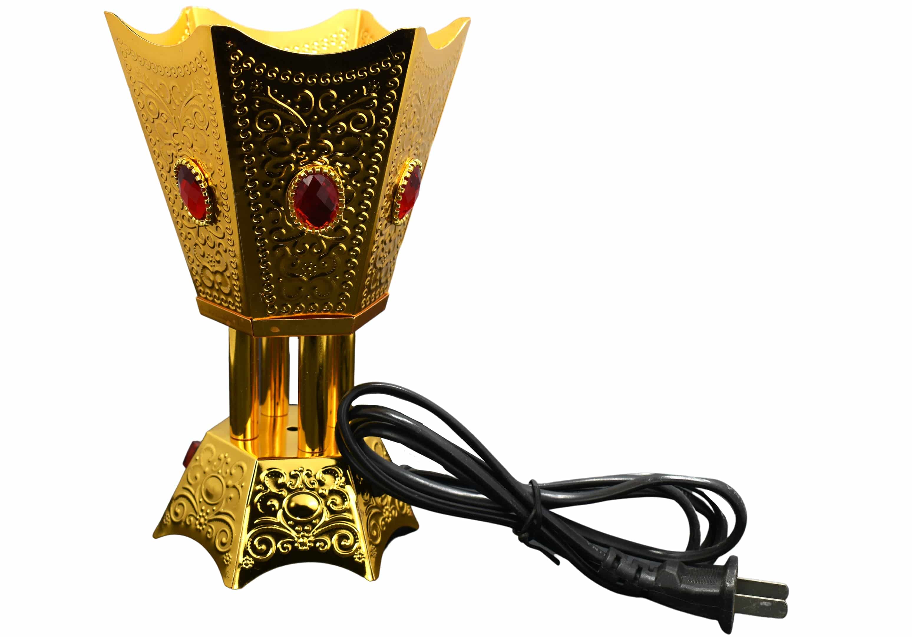 Metalic Ruby Gold Hexagon Shaped Electric Incense Bakhoor Burner by Intense Oud - Intense oud