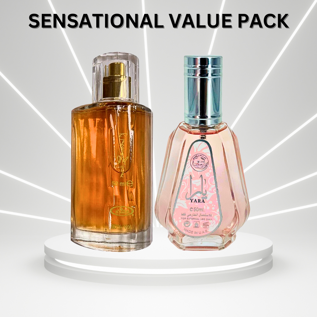 Choco Musk EDP-50ML (1.7Oz) by Al Rehab & Yara EDP-50 ML (1.7Oz) By Ard Al Zaafaran. (BUNDLE) - Intense Oud