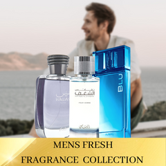 Fresh (3 Piece) EDP Collection | For Men | Shaghaf Men, Hawas Men, Blu Men - Intense Oud