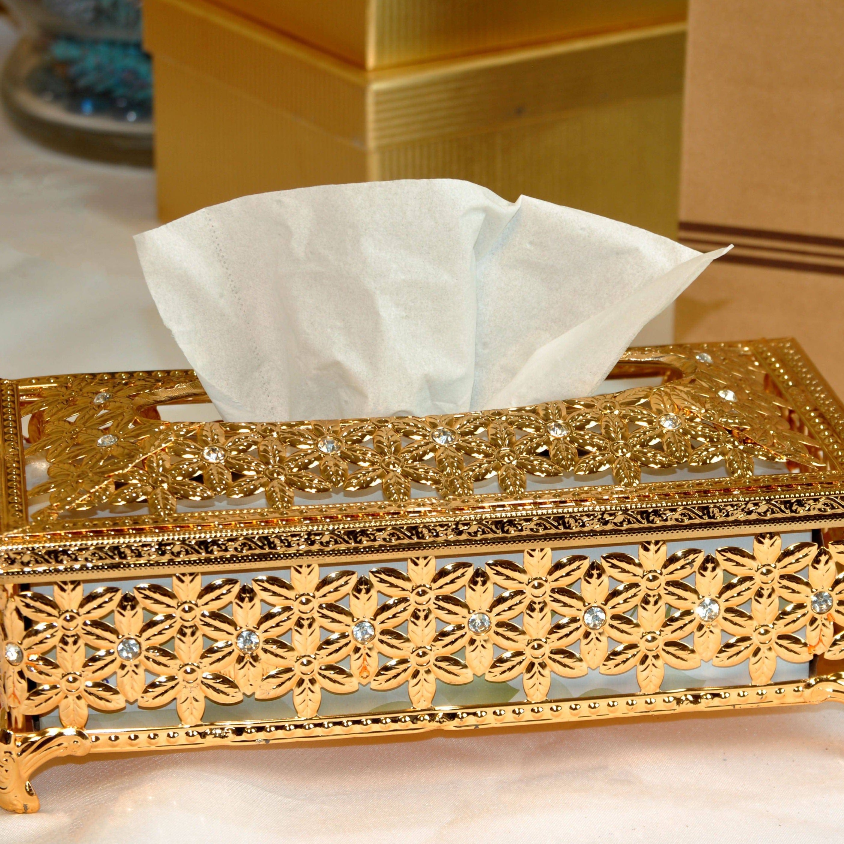 Tissue Box Cover- Golden by Intense Oud - Intense oud