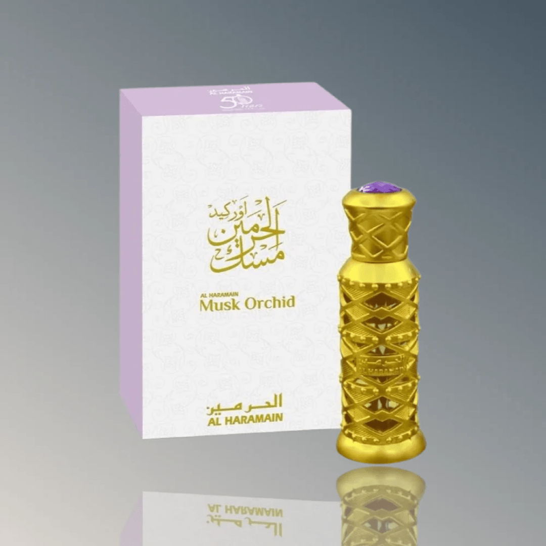 Al Haramain Musk Orchid Perfume Oil-12ml (0.5 oz) by Al Haramain - Intense oud