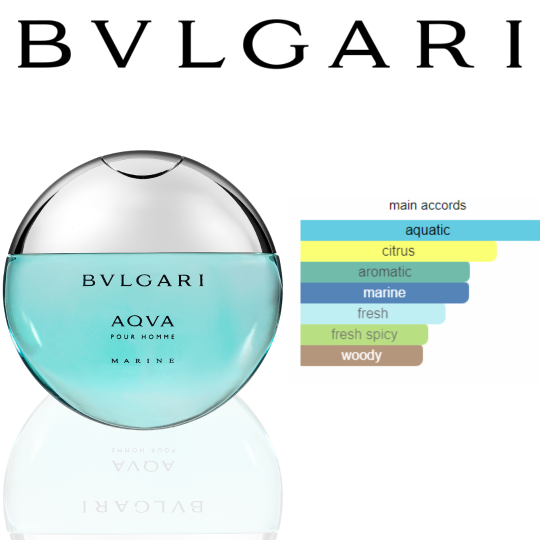 Aqva Pour Homme Marine EDT-100ML (3.4Oz) by Bvlgari - Intense oud