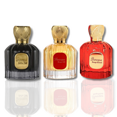 3-PIECE Baroque Rouge 540 & Baroque Oud Satin EDP-100 ml (3.4Oz) By Maison Alhambra… (ELEGANT COLLECTION) - Intense Oud