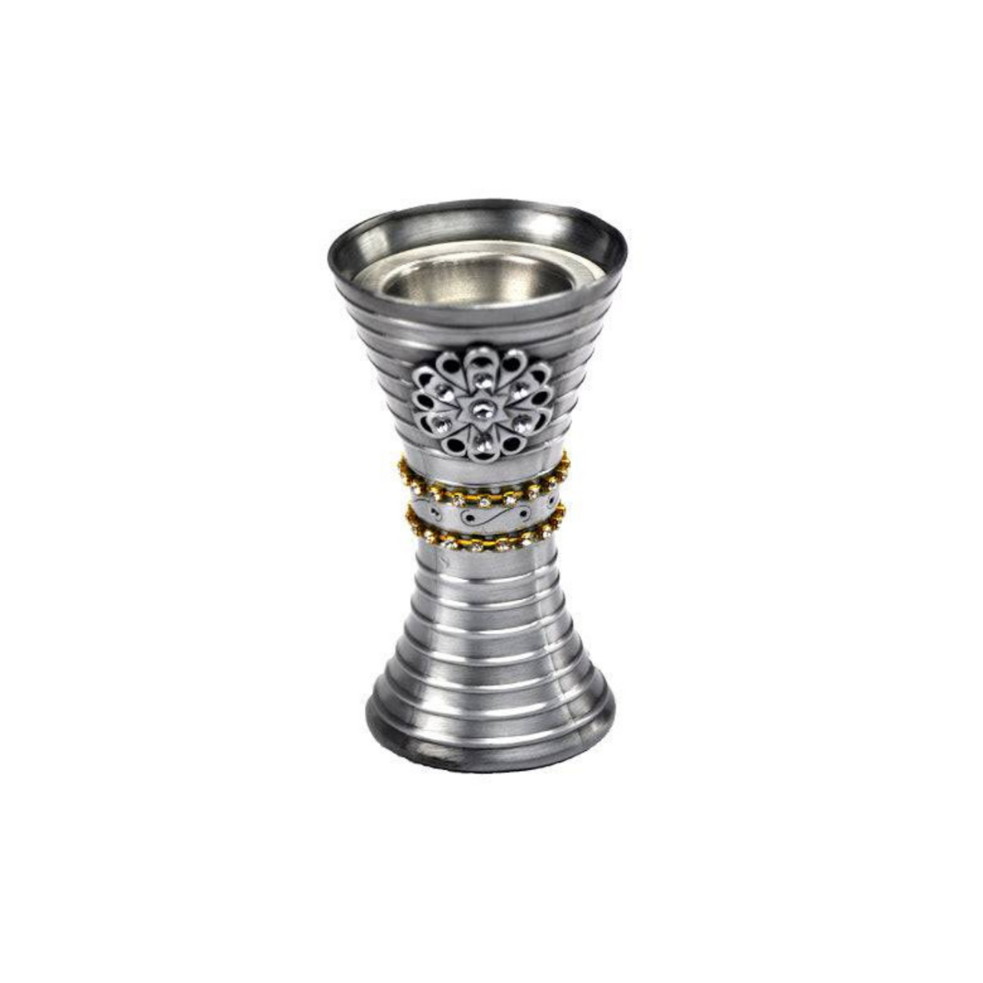 Arabia Incense/Bakhoor Burner (Mabkhara) -Oud Burner, Metal,Tray Inside 5 inch Tall (Gray) - Intense Oud