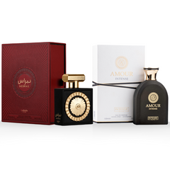 Nebras EDP 100ML (3.4 OZ) by Lattafa Pride & Amour Intense EDP 100ML (3.4 OZ) by Intense Elite. (AMAZING BUNDLE) - Intense Oud