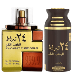 24 Carat Pure Gold EDP-100ML & Deo-250ML | by Lattafa - Intense oud