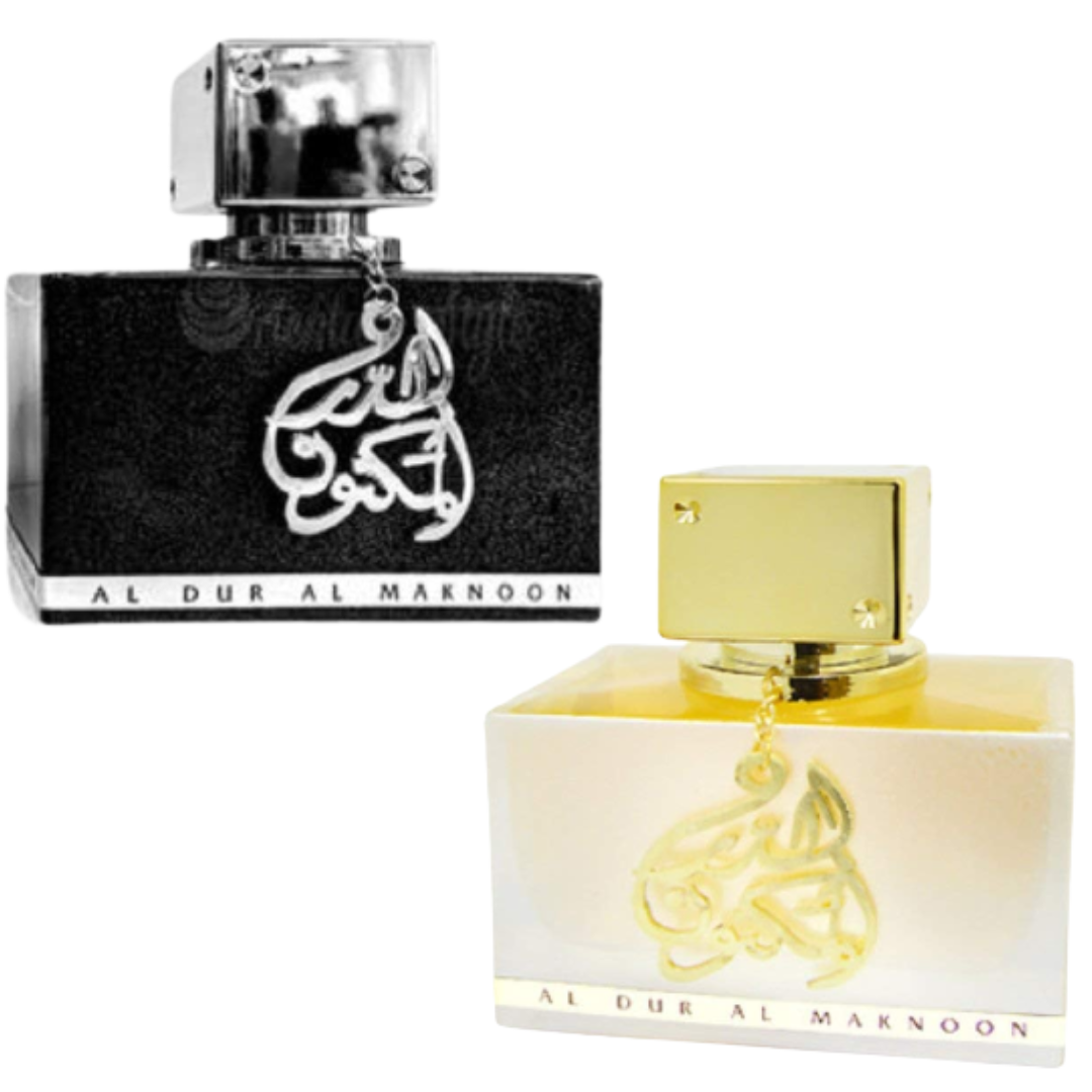 Al Dur Al Maknoon Silver and Gold for Women EDP - 100 ML (3.4 oz)I by Lattafa - Intense Oud