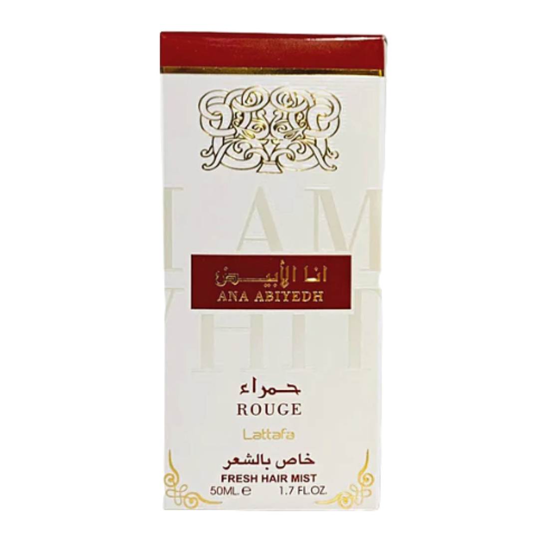 Ana Abiyedh Rouge Hair Mist 50ml by Lattafa - Intense Oud