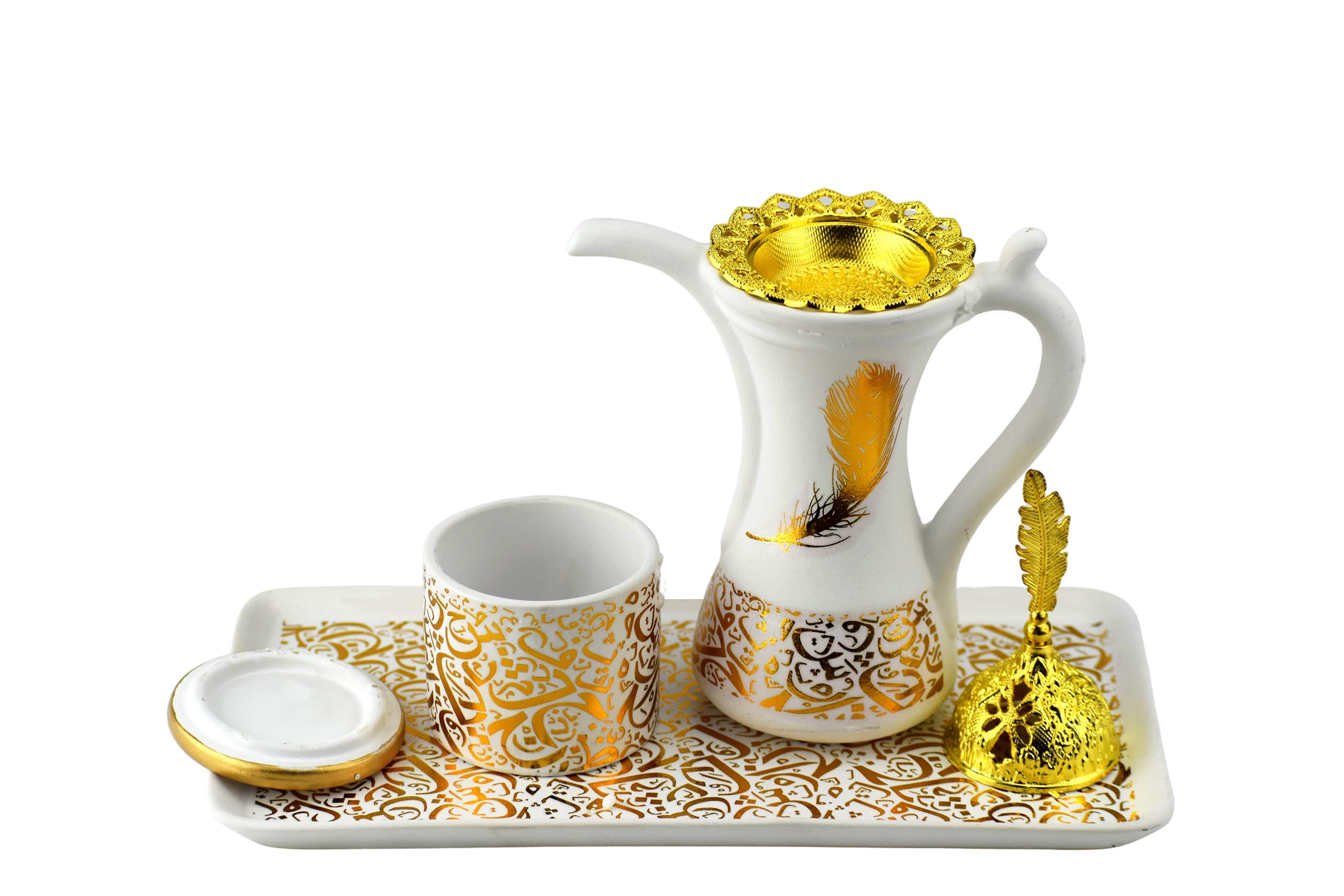 Royal Bakhoor Tea Set w/ Rectangular Tray- White by Intense Oud - Intense oud