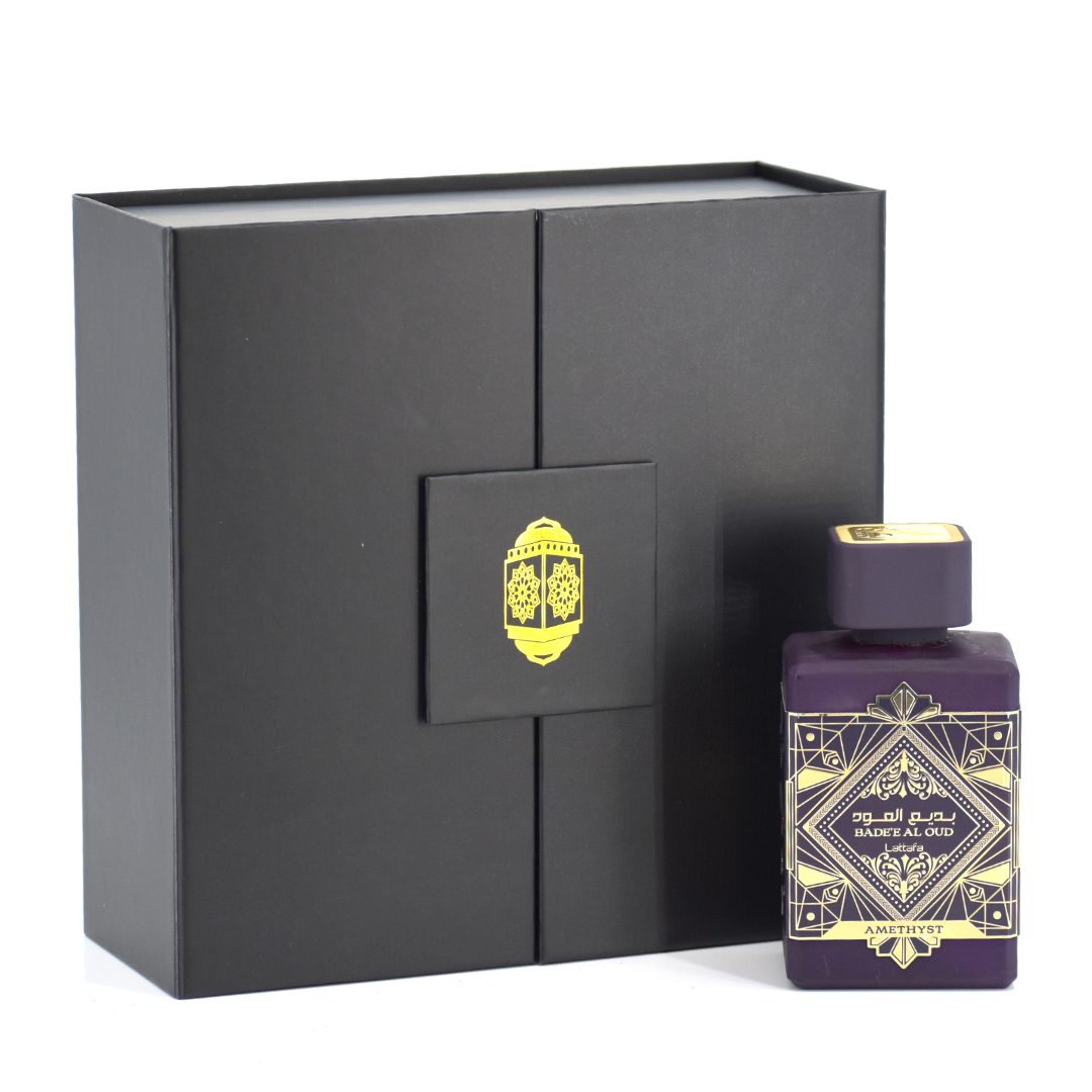 Badee Al Oud Amethyst Gift Set With Box For Women |EDP-100ml| By Lattafa - Intense Oud