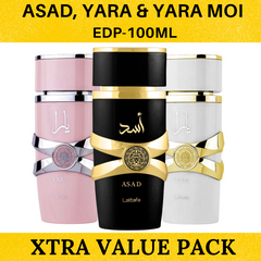 Asad, Yara & Yara Moi EDP-100ml by Lattafa - Intense Oud