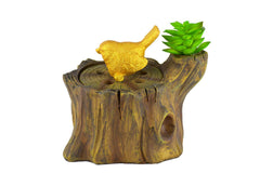 Wooden Tree Bird Incense Bakhoor Burner - 5 in. - Butternut - Intense oud