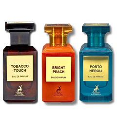 Amazing 3 Collection Porto Neroli,Bright Peach & Tobaco Touch EDP - 80Ml (2.7 Oz) By Maison Alhambra