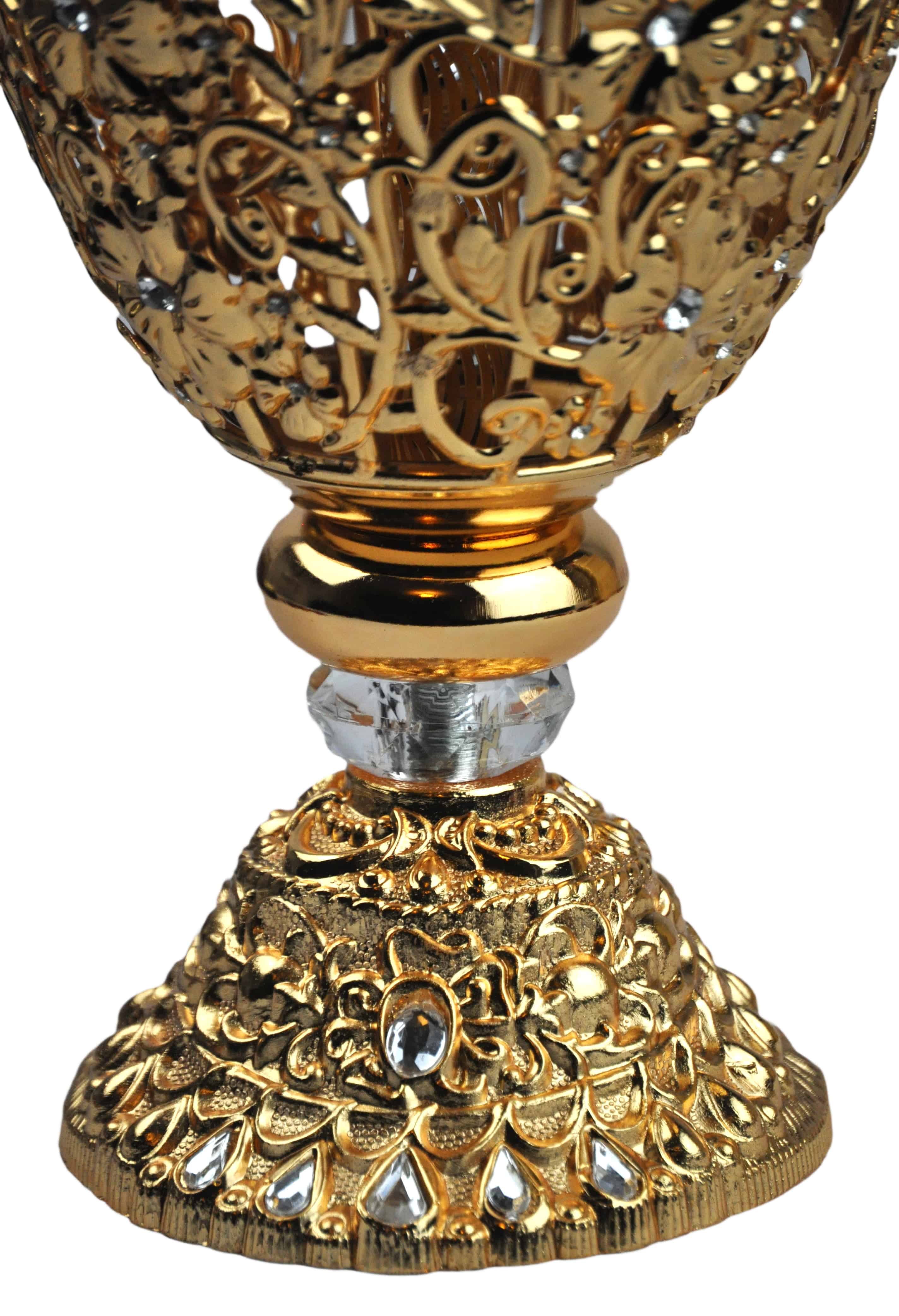 Arab Incense Bakhoor Burner - 10 inch Golden by Intense Oud - Intense oud