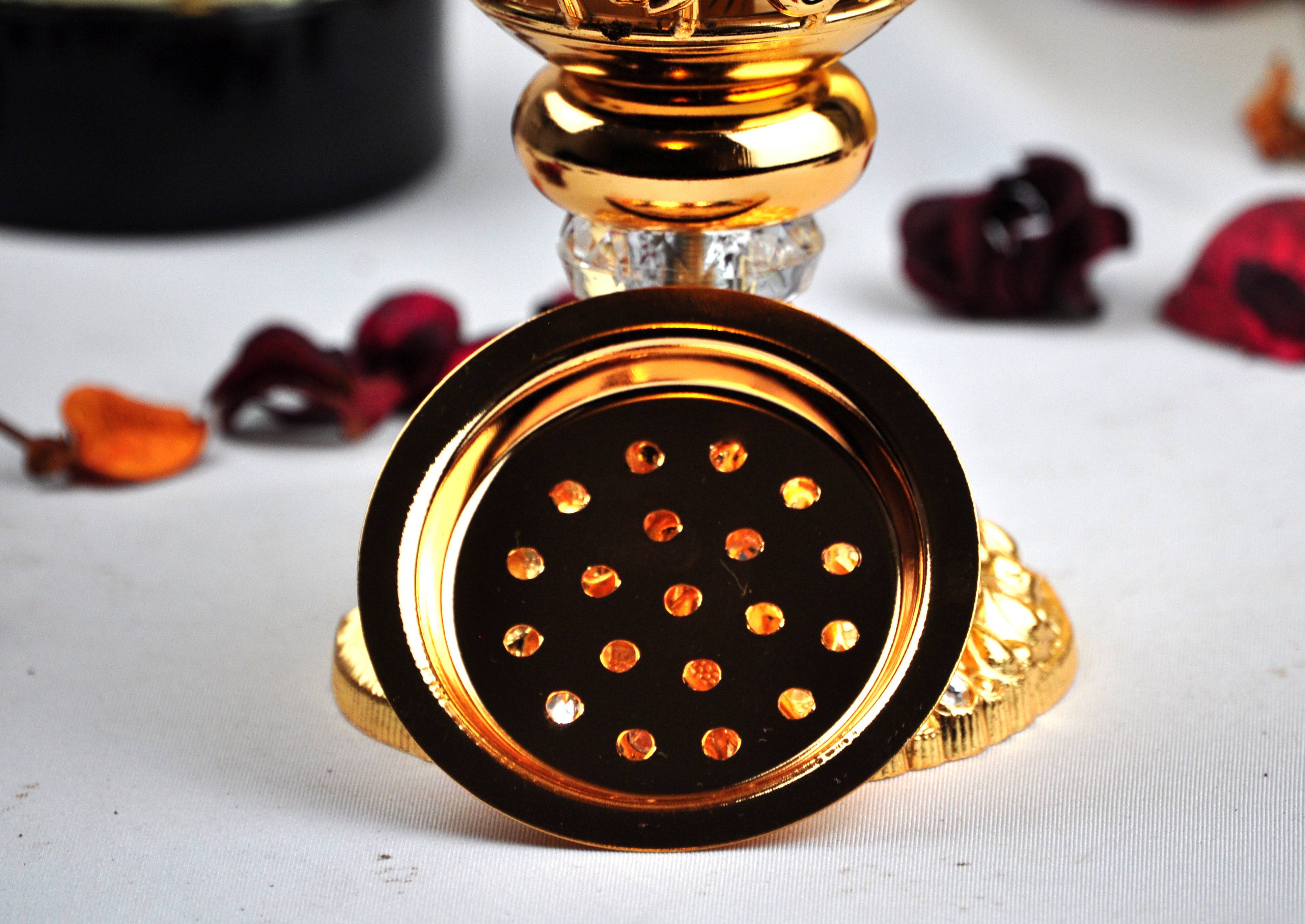 Arab Incense Bakhoor Burner - 10 inch Golden by Intense Oud - Intense oud