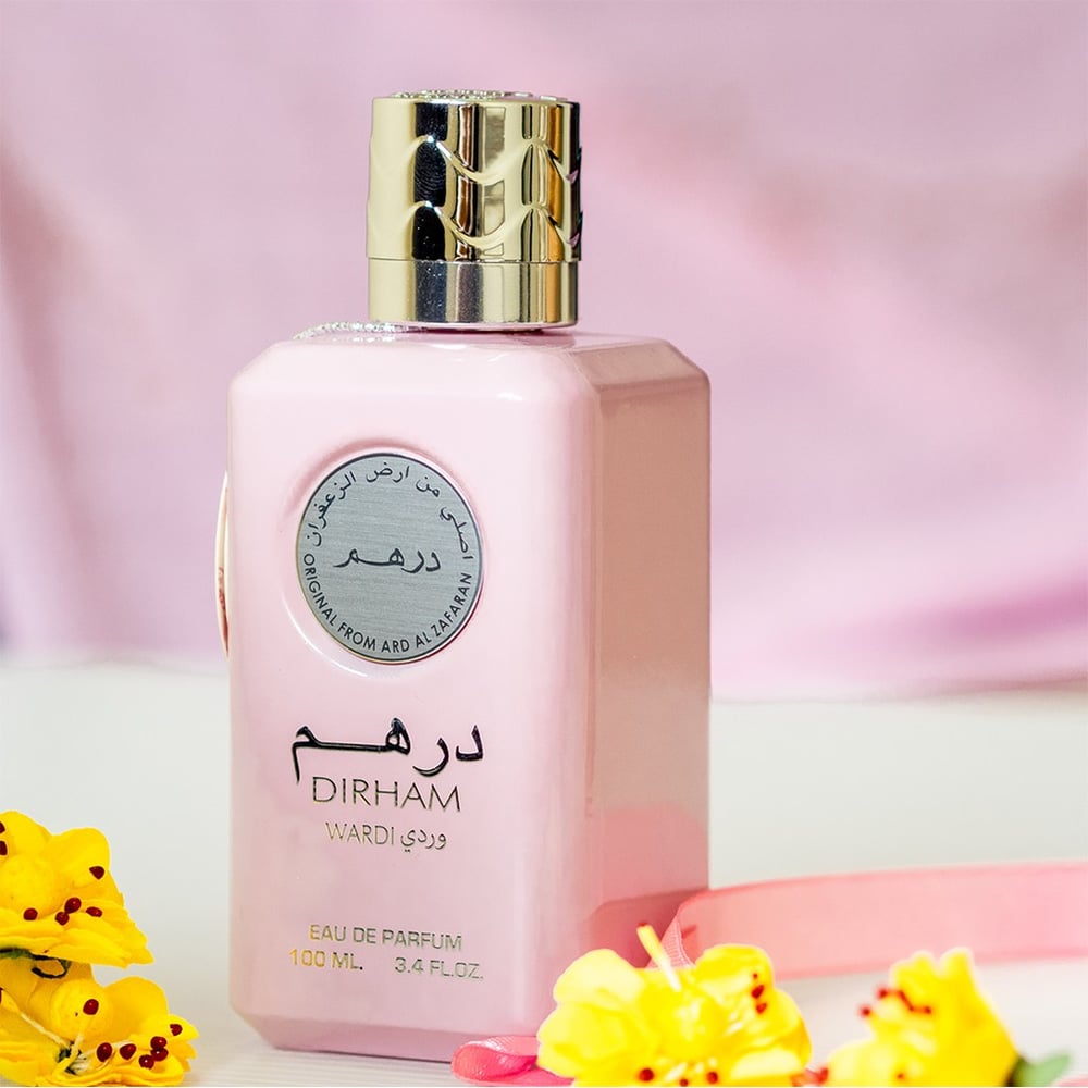 Dirham Wardi EDP For Women - 100mL (3.4oz) by Ard Al Zaafaran (WITH VELVET POUCH) - Intense Oud