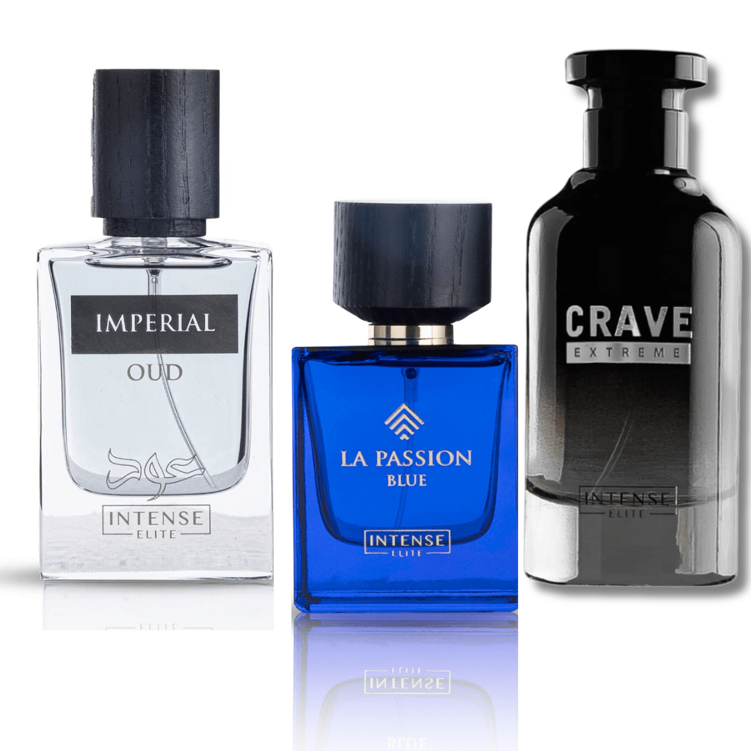 Best Collection For Men Crave Extreme,LA PASSION BLUE EDP - 100Ml (3.4Oz) & Imperial Oud for Men - 50ml (1.6Oz) By Intense Elite - Intense oud