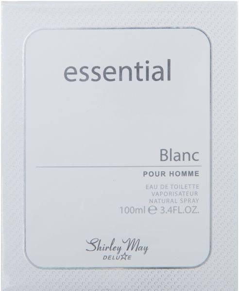 Essential Blanc Men EDT-100 ML by Shirley May (WITH POUCH) - Intense oud