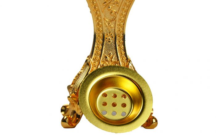 Arab Incense Bakhoor Burner - 6 inch Golden by Intense Oud - Intense oud