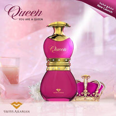 Queen for Women EDP- 75 ML (2.5 oz) by Swiss Arabian (BOTTLE WITH VELVET POUCH) - Intense oud