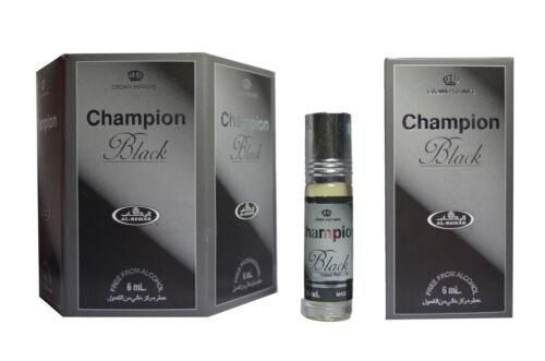 Champion Black-6ml (.2oz) Roll-on Perfume Oil by Al-Rehab (Box of 6) - Intense Oud