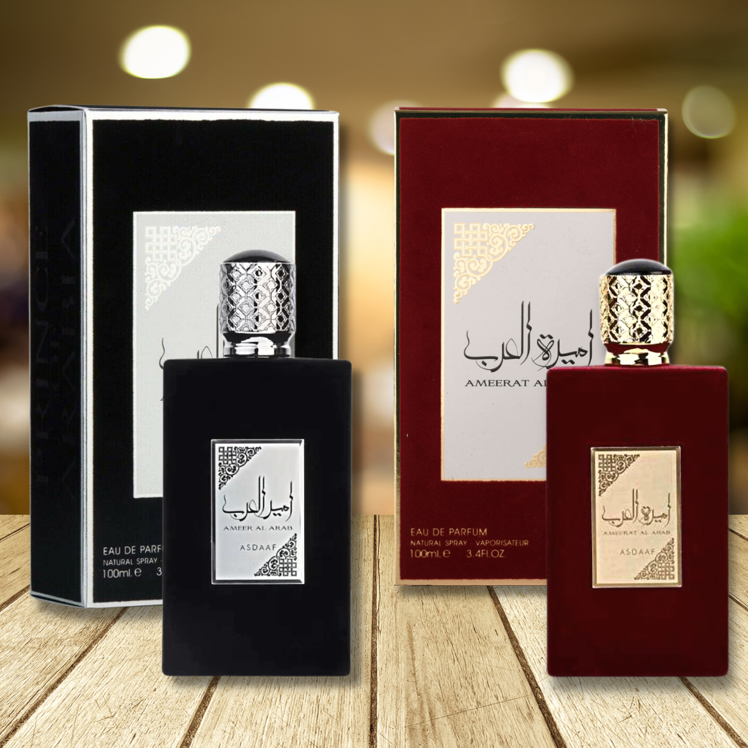 Ameer Al Arab and Ameerat Al Arab EDP 100ML (3.4Oz) Value Pack by Asdaaf - Intense oud